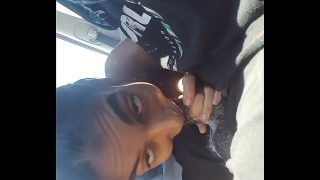 Claire fucks Vance’s Big Black Cock with her mouth on a long ride